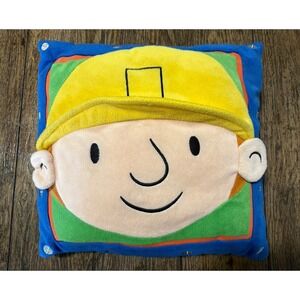 Rare Vintage 13" x 13" Plush Bob the Builder fleece pillow, Great condition